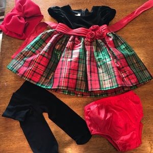 Bonnie Jean Christmas dress 12 months